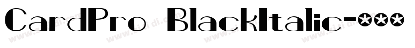 CardPro BlackItalic字体转换